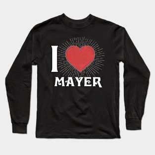 Graphic Mayer Proud Name Christmas Birthday 70s 80s 90s Vintage Styles Long Sleeve T-Shirt